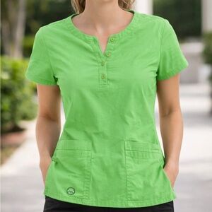 Crocs 2-Pocket Scrub Top Women’s XXL Cotton Blend Career Workwear Healthcare